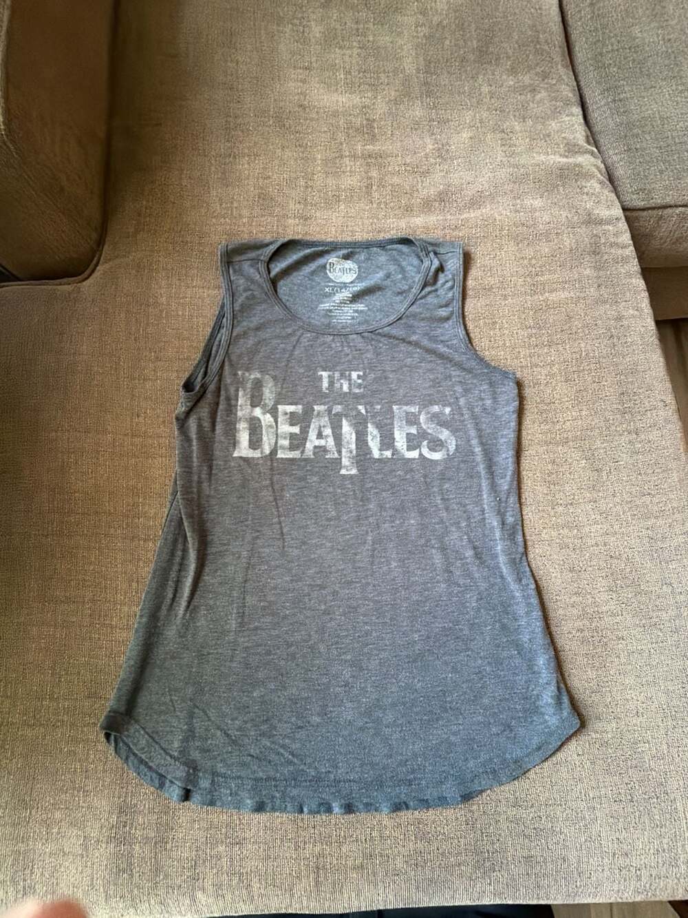 The Beatles Grey Graphic Tank Top